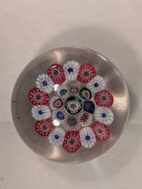 French Clichy Style Millefiori Glass Paperweight